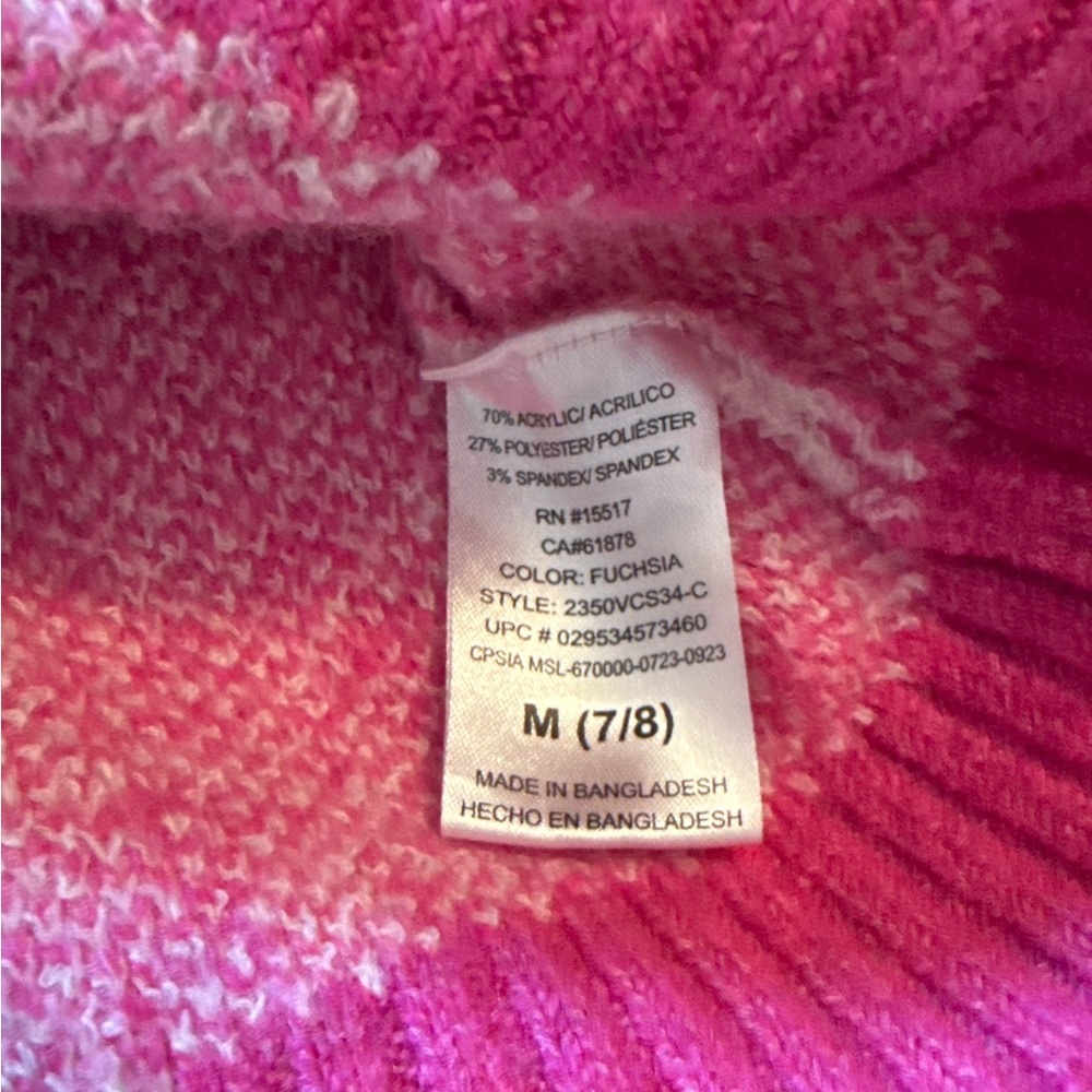 Pink Heart Pattern Sweater - Picture 4 of 6